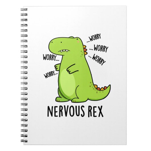 Zenuwrex Funny Dinosaur TRex Pun Notitieboek (Voorkant)