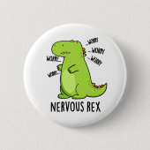 Zenuwrex Funny Dinosaur TRex Pun Ronde Button 5,7 Cm (Voorkant)