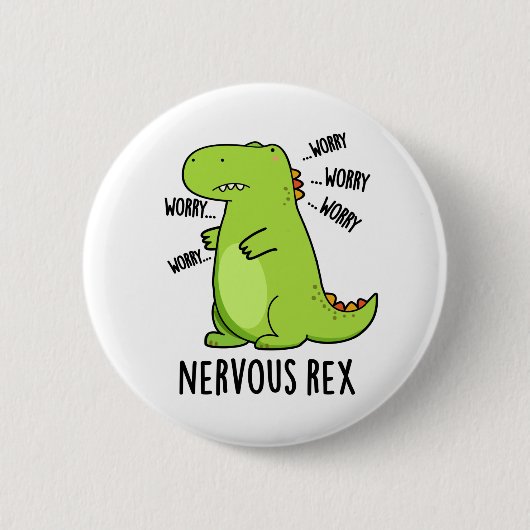 Zenuwrex Funny Dinosaur TRex Pun Ronde Button 5,7 Cm (Voorkant)