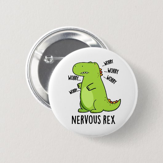 Zenuwrex Funny Dinosaur TRex Pun Ronde Button 5,7 Cm (Voorkant /achterkant)