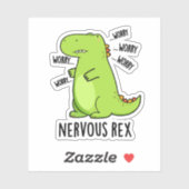 Zenuwrex Funny Dinosaur TRex Pun Sticker (Vel)