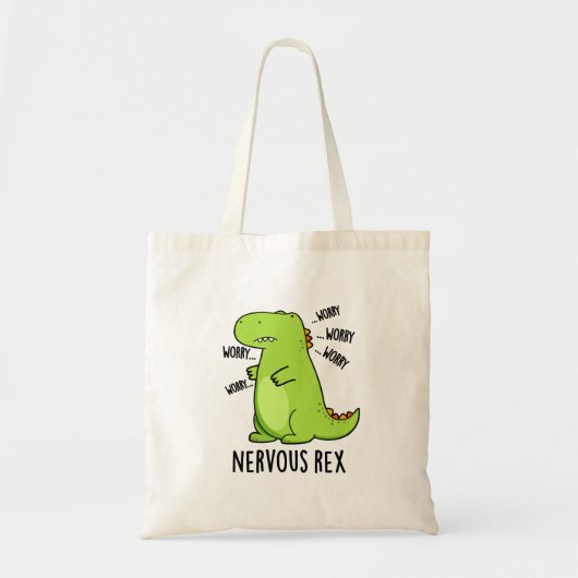Zenuwrex Funny Dinosaur TRex Pun Tote Bag (Voorkant)