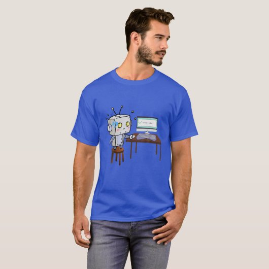 Zenuwrobot T-shirt (Voorkant volledig)