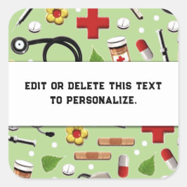 Zenuwschool-plein Vierkante Sticker