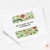 Zenuwschool-plein Vierkante Sticker (Envelop)