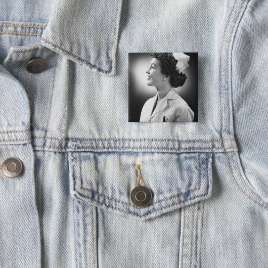 Zenuwspoeling Vierkante Button 5,1 Cm (In situ)