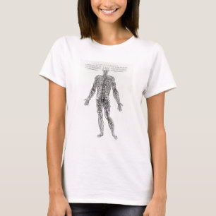 Zenuwstelsel (b/w druk) t-shirt