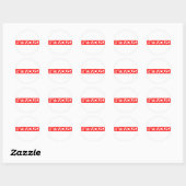 Zenuwstempel Ronde Sticker (Vel)