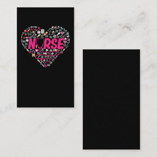 Zenuwstethoscoop - medisch element - hart visitekaartje (Voorkant / Achterkant)