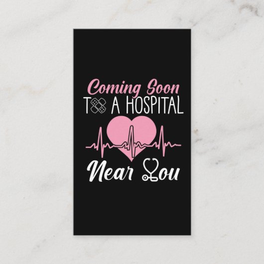 Zenuwstudenten Afstuderen Ziekenhuisziekenhuis Visitekaartje (Voorkant)