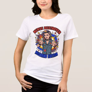 Zenuwvernietiger Echtgenoot Editie Grafische T-Shi Tri-Blend Shirt