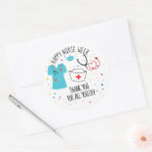 Zenuwwaardestijger Weeksticker, verpleegkundige ki Ronde Sticker (Envelop)