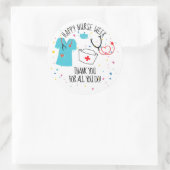 Zenuwwaardestijger Weeksticker, verpleegkundige ki Ronde Sticker (Tas)