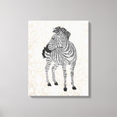 Zenya Zwart & Wit Kunstcanvas Canvas Afdruk (Voorkant)