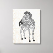 Zenya Zwart & Wit Kunstcanvas Canvas Afdruk (Voorkant)