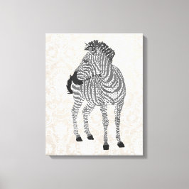 Zenya Zwart & Wit Kunstcanvas Canvas Afdruk