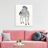 Zenya Zwart & Wit Kunstcanvas Canvas Afdruk (Insitu (Woonkamer))