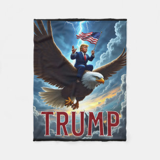 Zenzo's Atoom Politieke Ontwerpen President Trump  Fleece Deken