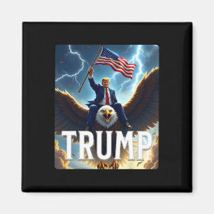Zenzo's Atoom Politieke Ontwerpen President Trump  Magneet