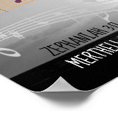 Zeph 3:17 MIJN GOD ZITTEN OVER MIJ AANGEPASTE GRAY Poster (Hoek)