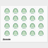 Zepha Name Clover Boho Rainbow Vierkante Sticker (Vel)