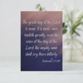 Zephaniah 1:14 KJV Bijbelscriptie Pic Greeting Kaart (Staand voorkant)