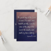 Zephaniah 1:14 KJV Bijbelscriptie Pic Greeting Kaart (Voorkant / Achterkant in situ)