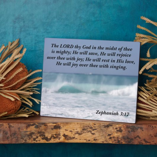 Zephaniah 3:17 De Heer in het midden Fotoplaat (Zijkant)