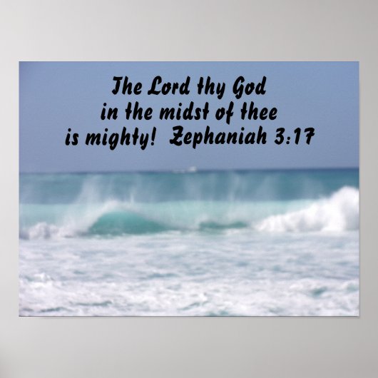 Zephaniah 3:17 De Heer in het midden Poster (Voorkant)