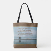 Zephaniah 3:17 Geniet van je met zingen. Tote Bag (Achterkant)