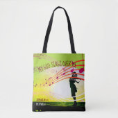 Zephaniah 3:17 GOD ZINGEN OVER ME Green Christelij Tote Bag (Voorkant)
