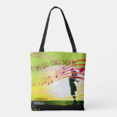 Zephaniah 3:17 GOD ZINGEN OVER ME Green Christelij Tote Bag (Achterkant)