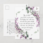 Zephaniah 3:17 Hij is blij met je Briefkaart (Voorkant / Achterkant)