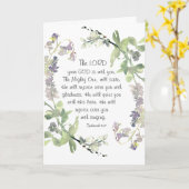 Zephaniah 3:17 Hij zal blij met je zijn Kaart (Gele Bloem)