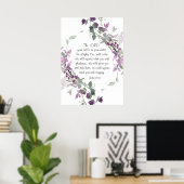 Zephaniah 3:17 Hij zal blij zijn met je Poster (Thuiskantoor)