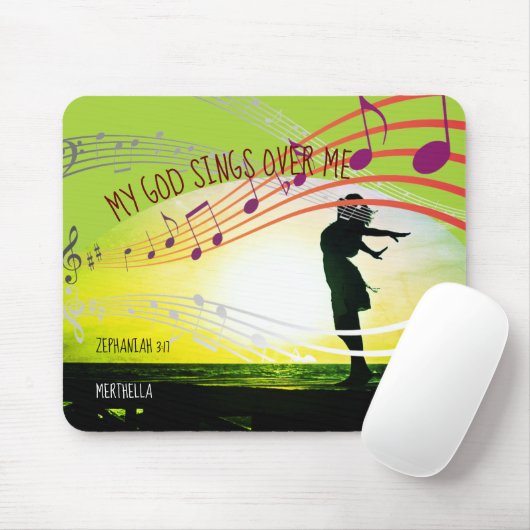 Zephaniah 3:17 MIJN GOD ZINGEN OVER MIJ AANGEPAST Muismat (Met muis)