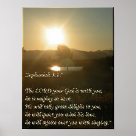 Zephaniah 3:17 poster (Voorkant)