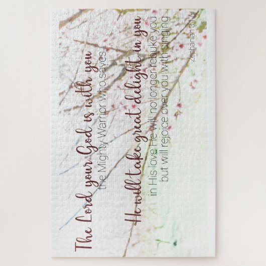 Zephaniah 3 17 Puzzle Legpuzzel (Verticaal)