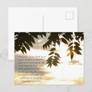 Zephaniah 3:17 Sunrise Briefkaart