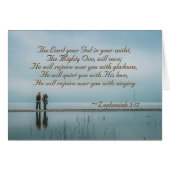 Zephaniah 3 Hij zal blij zijn met je kaart (Voorkant Horizontaal)