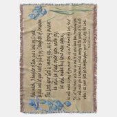 Zephaniah 3 Vellum Manuscript Scriptthrow Deken (Voorkant Verticaal)