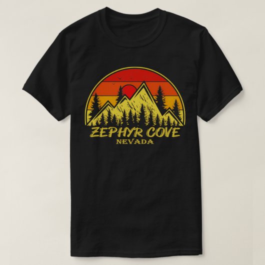 Zephyr Cove Nevada NV Bergen Wandelen T-shirt (Design voorkant)