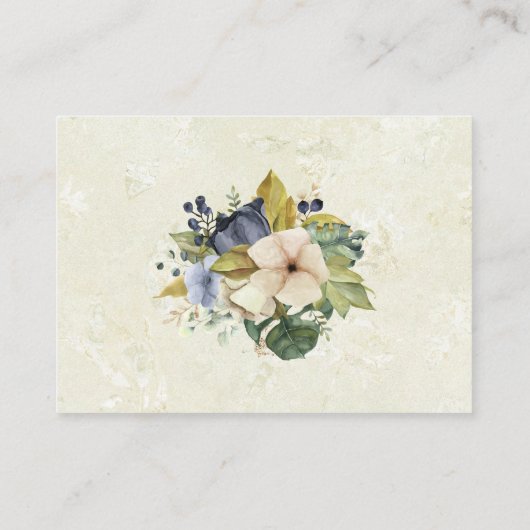 zephyr elegante bloemige trouwreceptie  informatiekaartje (Achterkant)