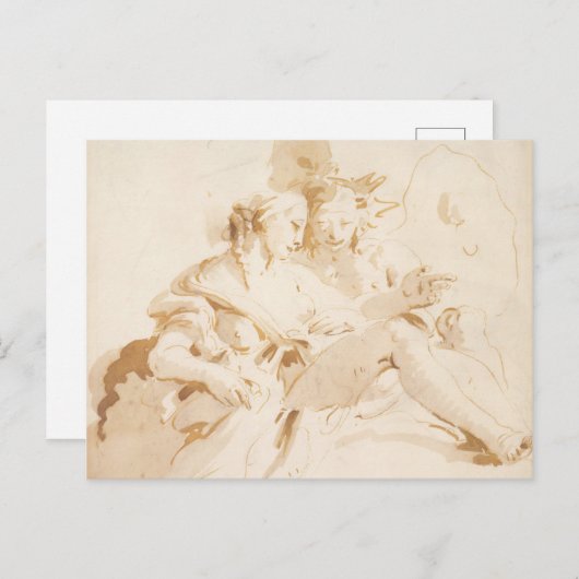 Zephyr en Flora Briefkaart (Voorkant / Achterkant)