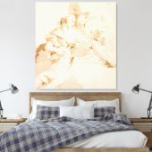 Zephyr en Flora Canvas Afdruk (Insitu (Slaapkamer))