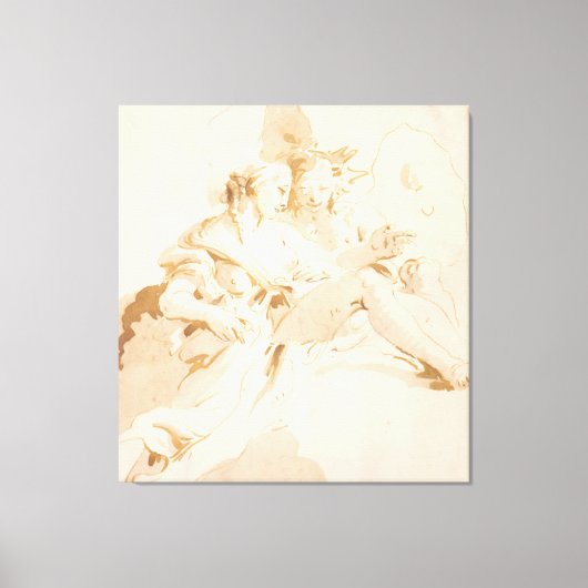 Zephyr en Flora Canvas Afdruk (Voorkant)