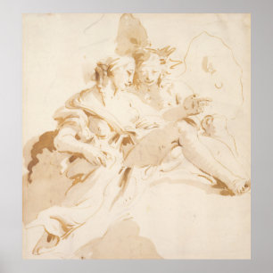 Zephyr en Flora Poster