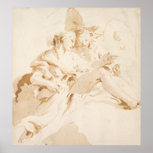 Zephyr en Flora Poster (Voorkant)