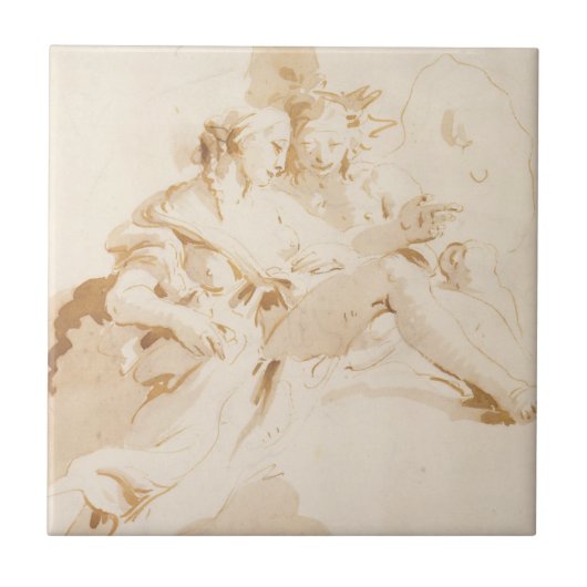 Zephyr en Flora Tegeltje (Voorkant)