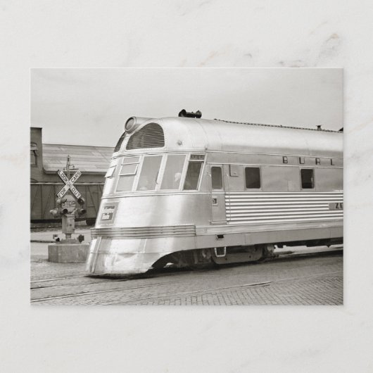 Zephyr Gestroomlijnde trein, 1939 Briefkaart (Voorkant)